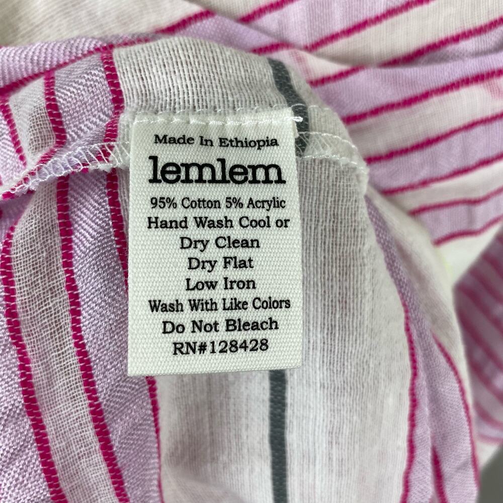 NEW Lemlem Handmade Striped Short Sleeve Top Small - Picture 6 of 7